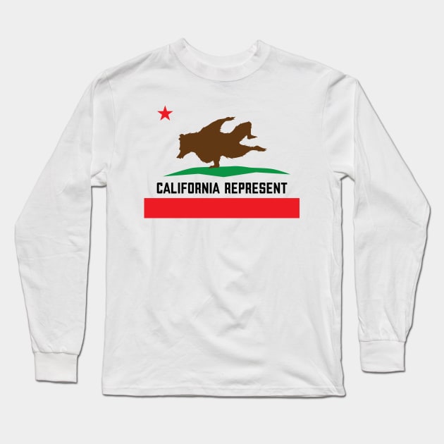 California Represent BBoy Long Sleeve T-Shirt by rick27red